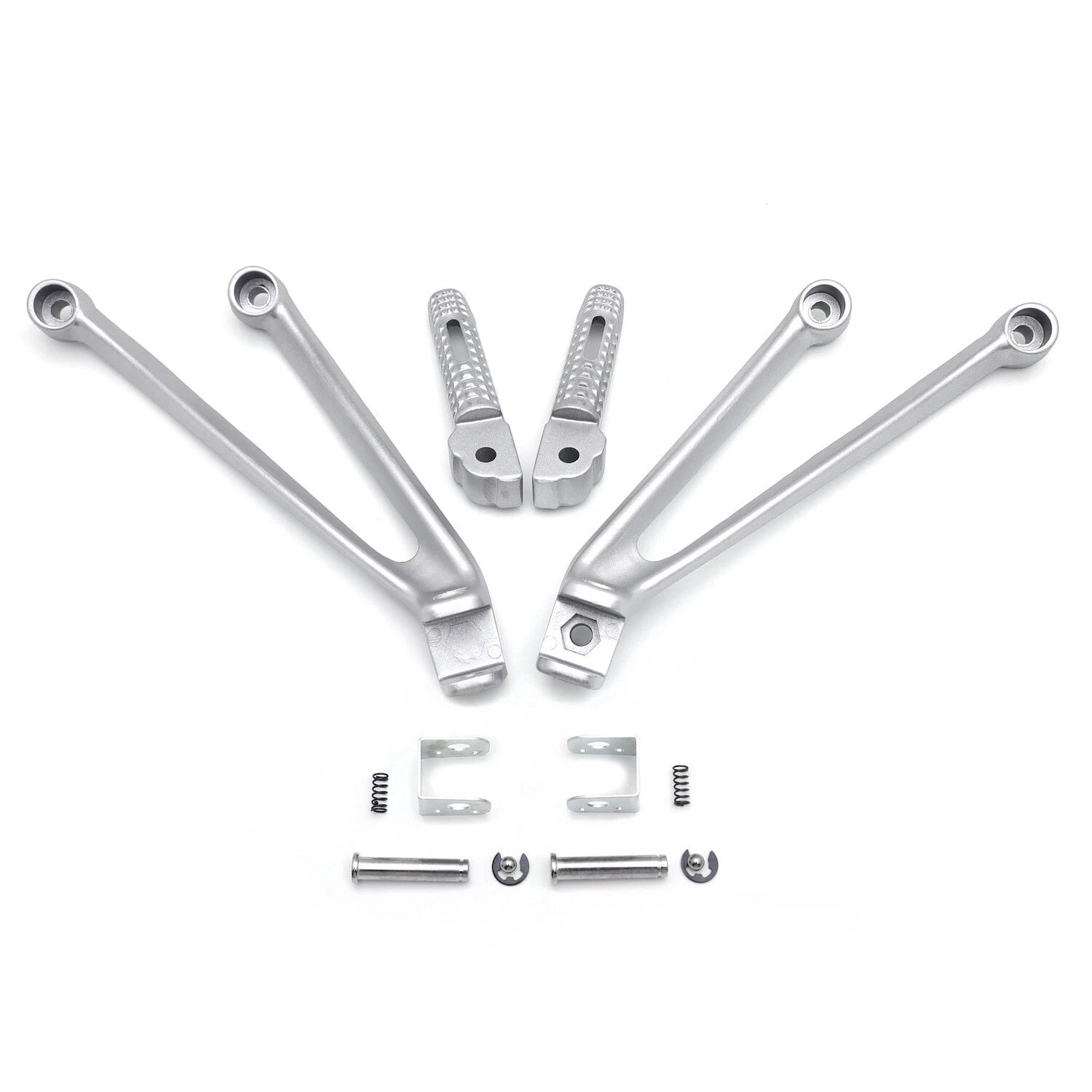 Silver Rear Passenger Foot Pegs & Brackets for BMW S1000RR (2010–2018)