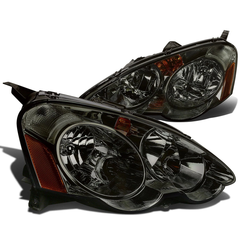 Pair of Smoked Housing Amber Corner Headlights for Acura RSX (2002–2004)