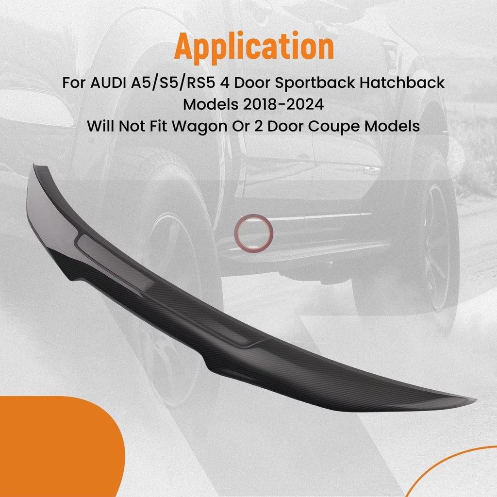 Carbon Fiber Trunk Spoiler for Audi B9 A5 S5 Sportback (2018–2024)