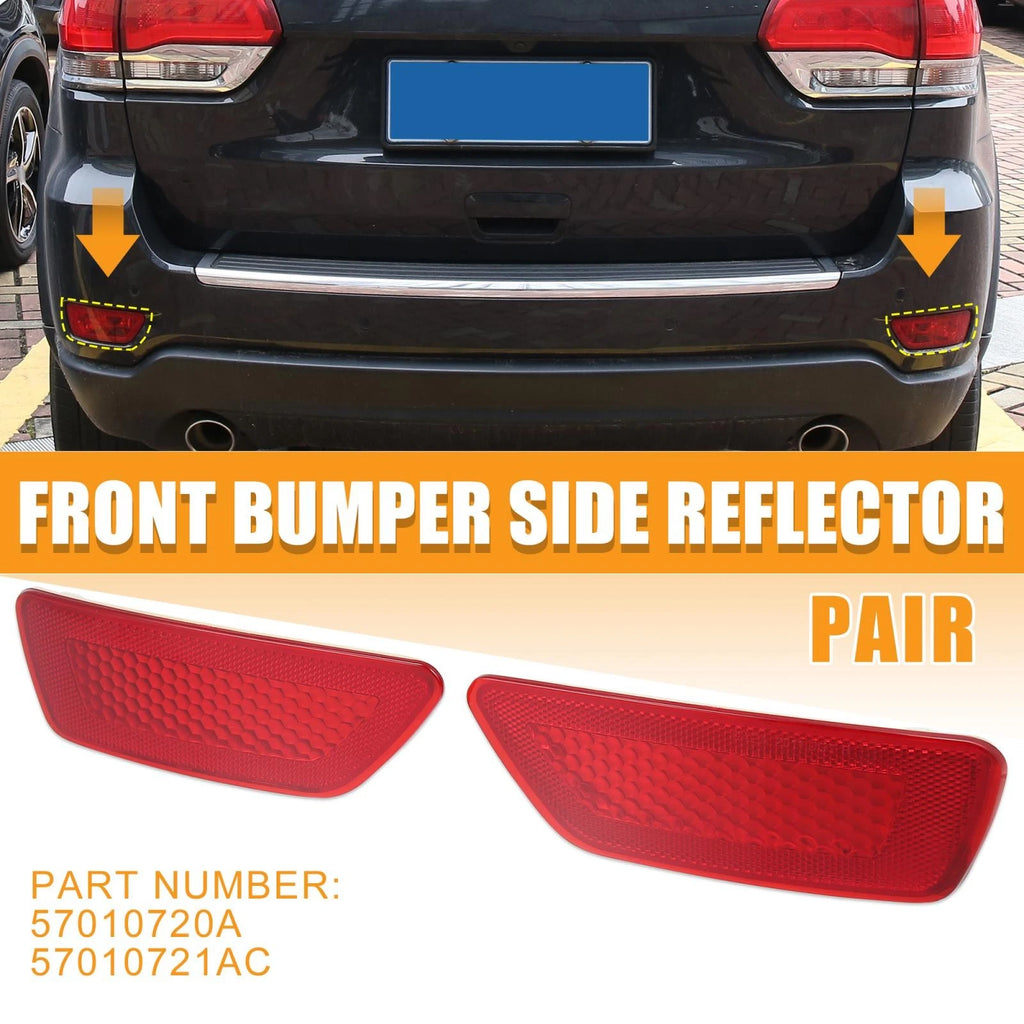 Pair Rear Bumper Reflector for Jeep Grand Cherokee, Compass, Dodge Journey (2005–2021)