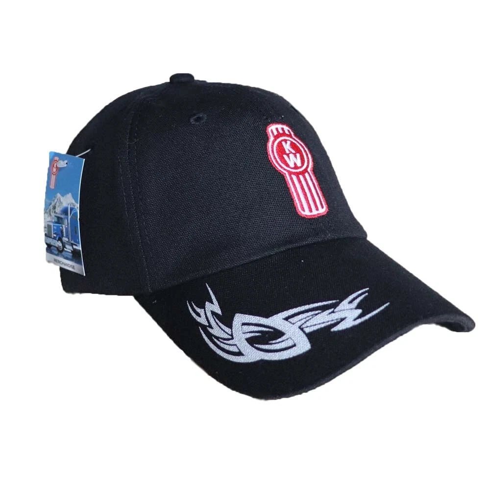Kenworth Baseball Cap for KW Semi Diesel Truck (Black Tribal)