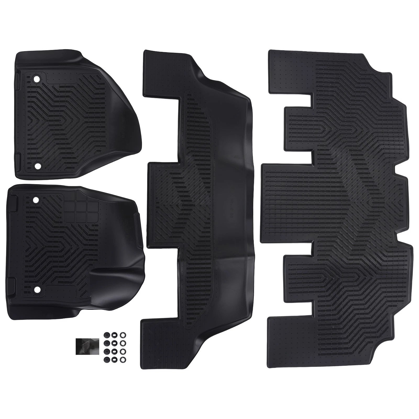 All Weather TPE Floor Mats for Chrysler Pacifica (2017–2025) Black
