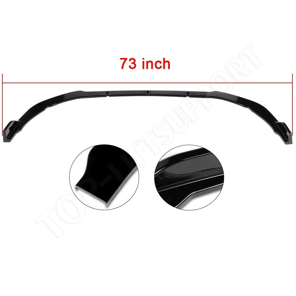 Glossy Black Front Bumper Body Kit Spoiler Lip for Toyota Camry (2018–2019)