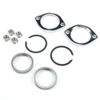 Exhaust Flange Install Kit for Harley Davidson (C-Clips, Serrated Nuts)