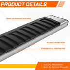 Stainless Steel Step Bar Running Boards for Nissan Frontier Crew Cab (2005–2024)