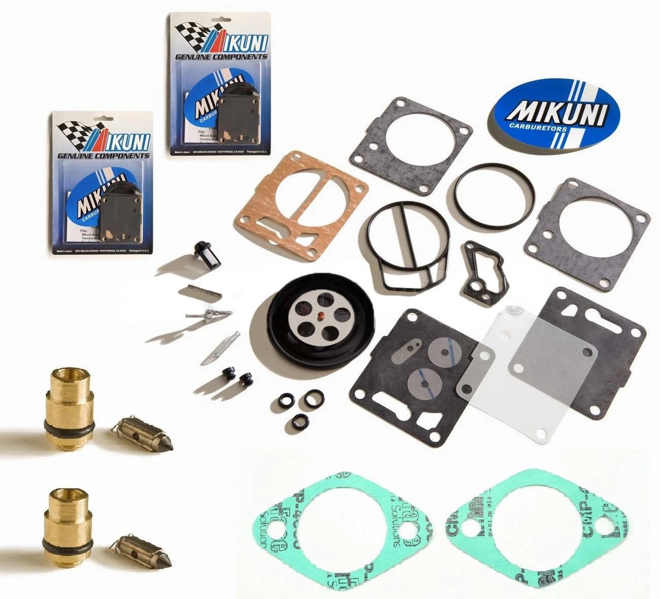 Dual Mikuni Carb Rebuild Kit for Sea Doo SPX (1996) - Base Gasket & Needle Seat