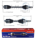 Set of 2 CV Axle Shafts for Dodge Intrepid Chrysler 300M LHS (1998–2004)