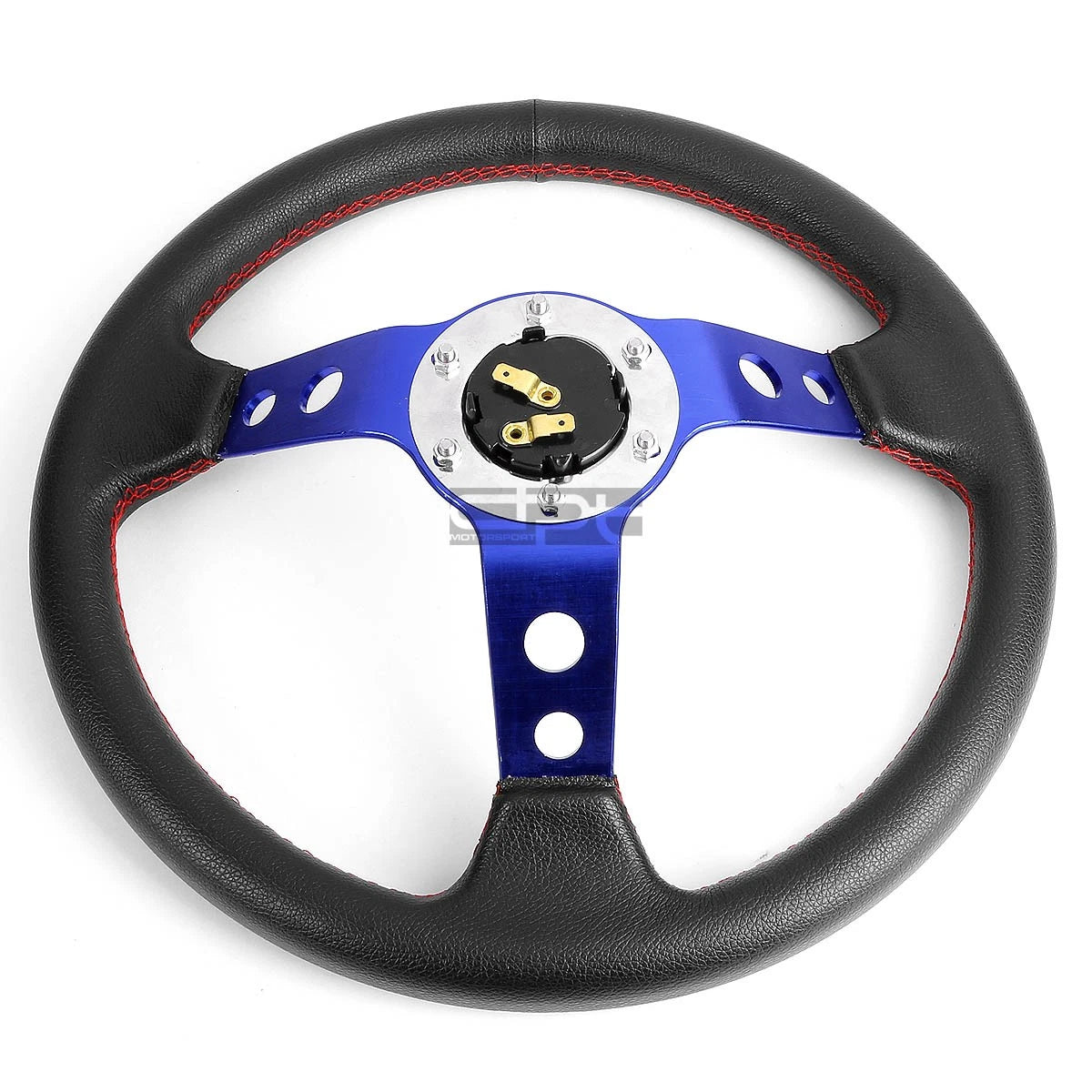 350mm 6-Bolt Deep Dish Drift Racing Steering Wheel for Universal Fit
