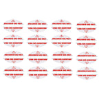 Set of 16 Unleaded Only Gas Cap Fuel Labels for Universal Use