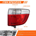 Passenger Side Chrome Red Outer Brake Taillight for Dodge Durango (2011–2013)