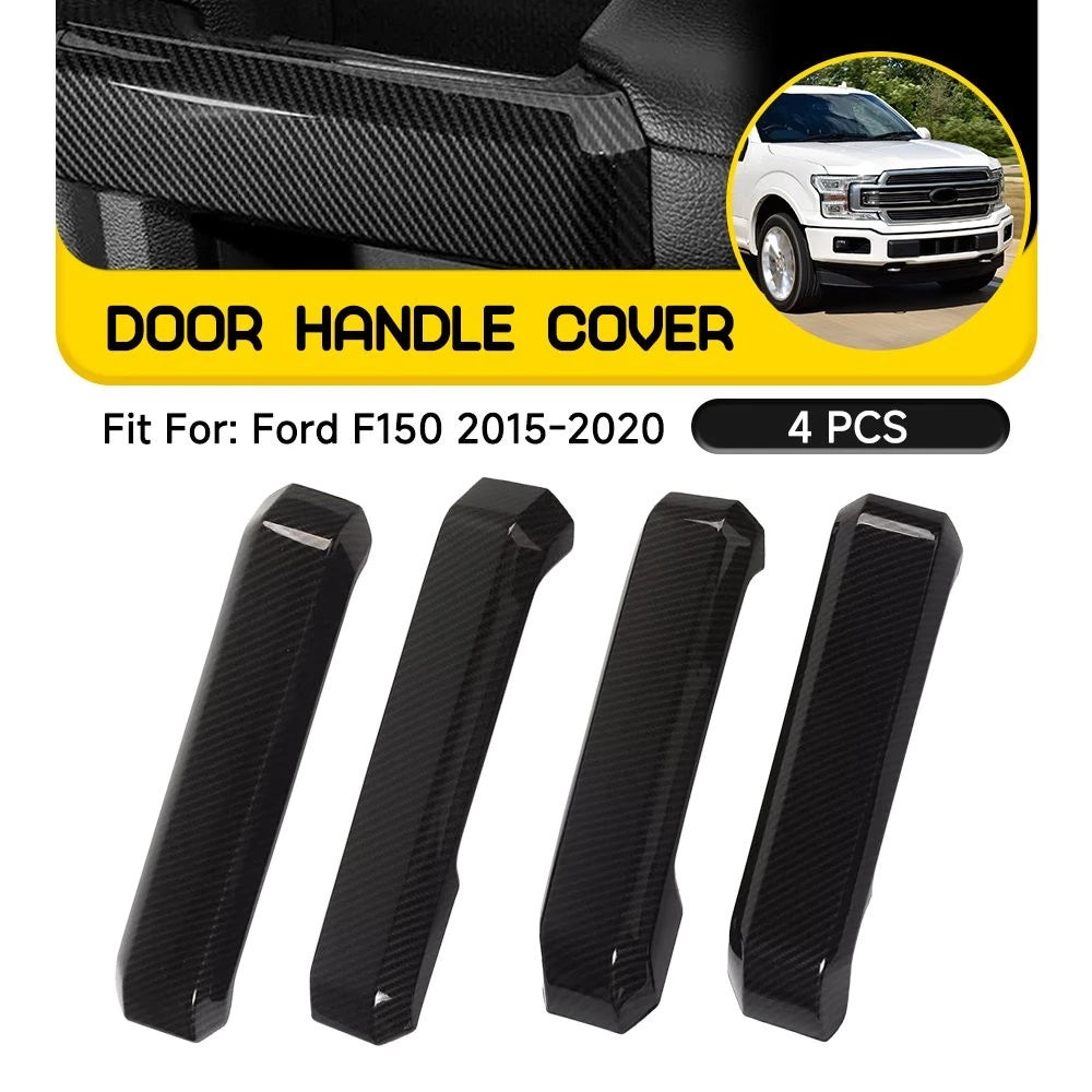 Set of 4 Carbon Fiber Door Handle Covers for Ford F150 (2015–2020)