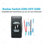 7-Pin Winch In/Out Rocker Switch for 12V-24V Vehicles (LED)