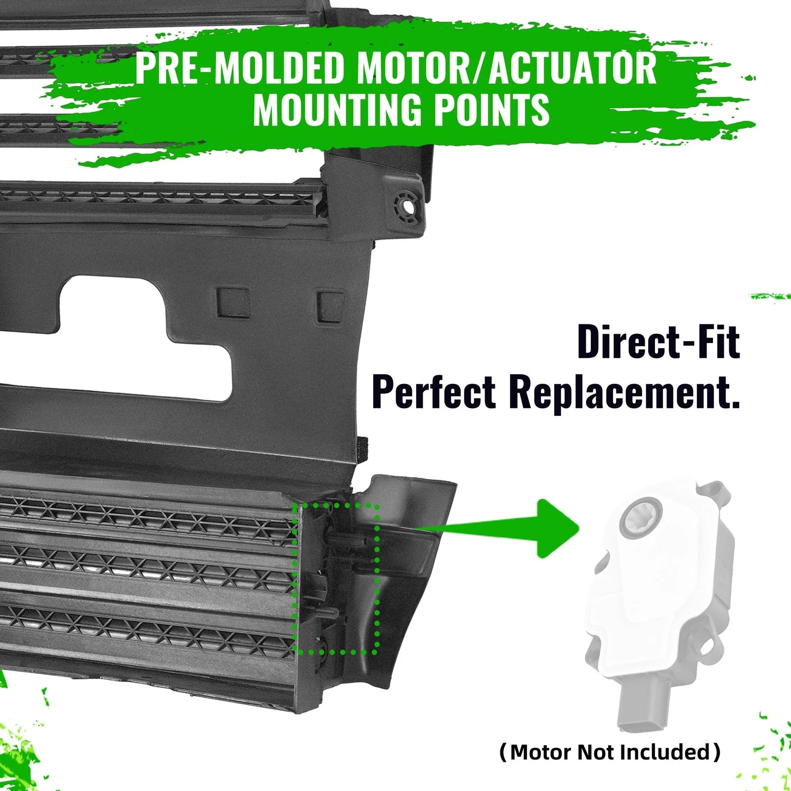 Radiator Active Grille Shutter Assembly W/O Motor for Ford Explorer (2013–2019)