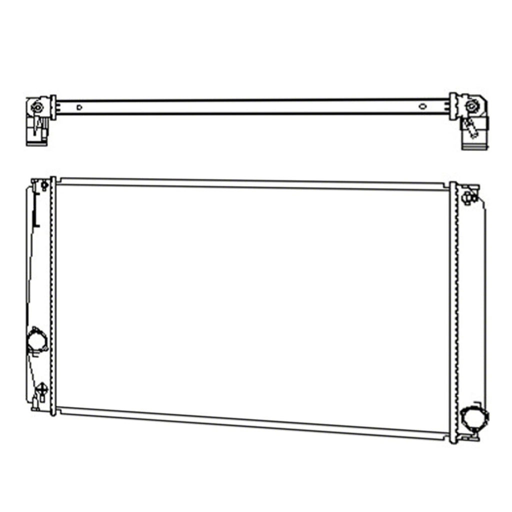 Replacement Plastic Aluminum Radiator for Toyota Hilux (2005–2015)