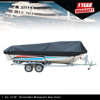 Waterproof Boat Cover for 17-19' Trailers (Marine Grade Polyester 600D)