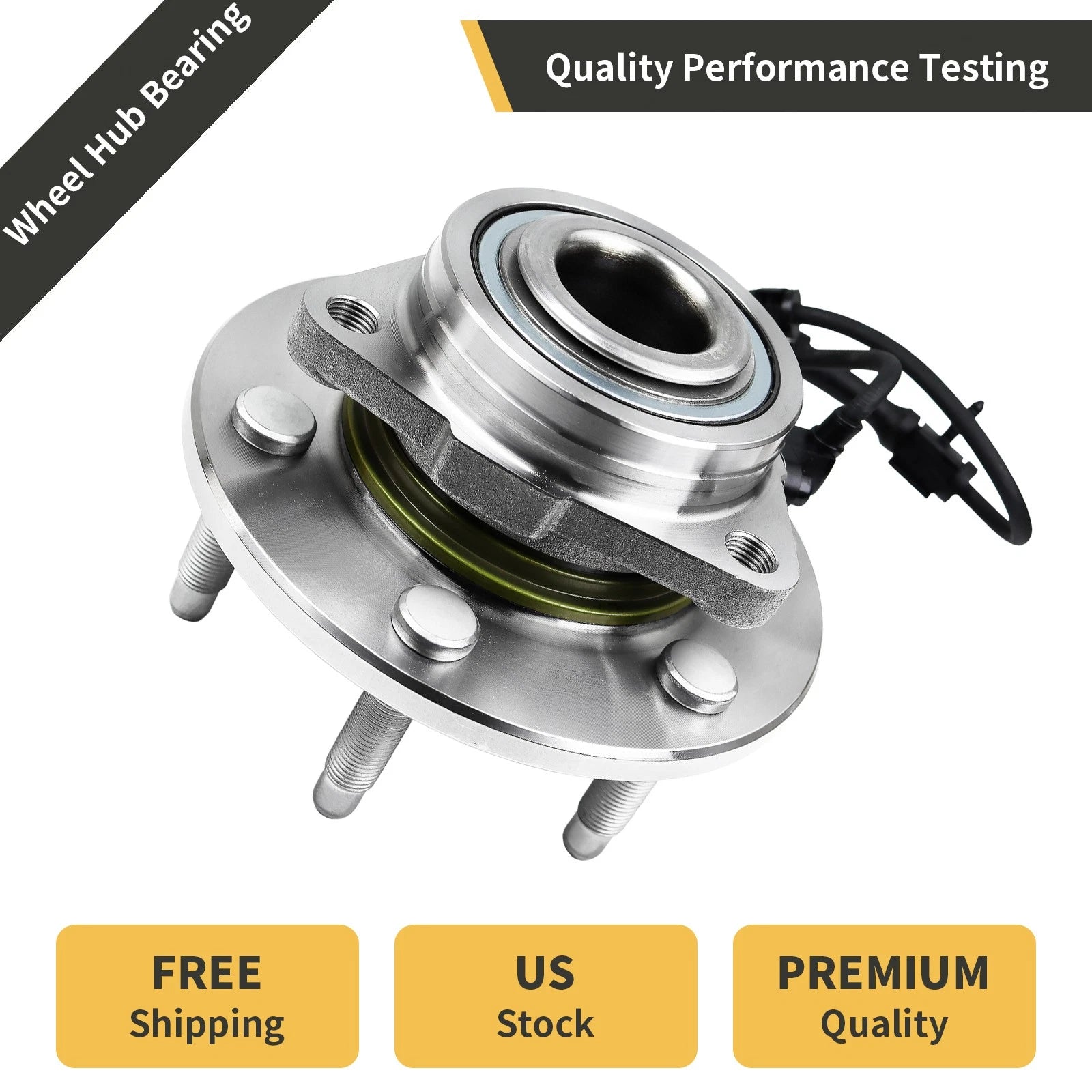 Front Wheel Bearings Hub for GMC Sierra, Chevy Silverado, Escalade, Tahoe (4WD)