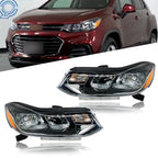 Set of 2 Halogen Headlights for Chevrolet Trax (2017–2020) Chrome