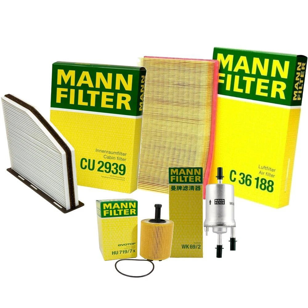 Mann Oil Air Paper Cabin Fuel Filter Service Kit for Audi A3 TT Quattro (2006–2013)