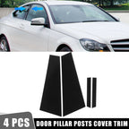 Set of 4 Door Cover Panel Trim Pillar Posts Stickers for Mercedes-Benz CLS 