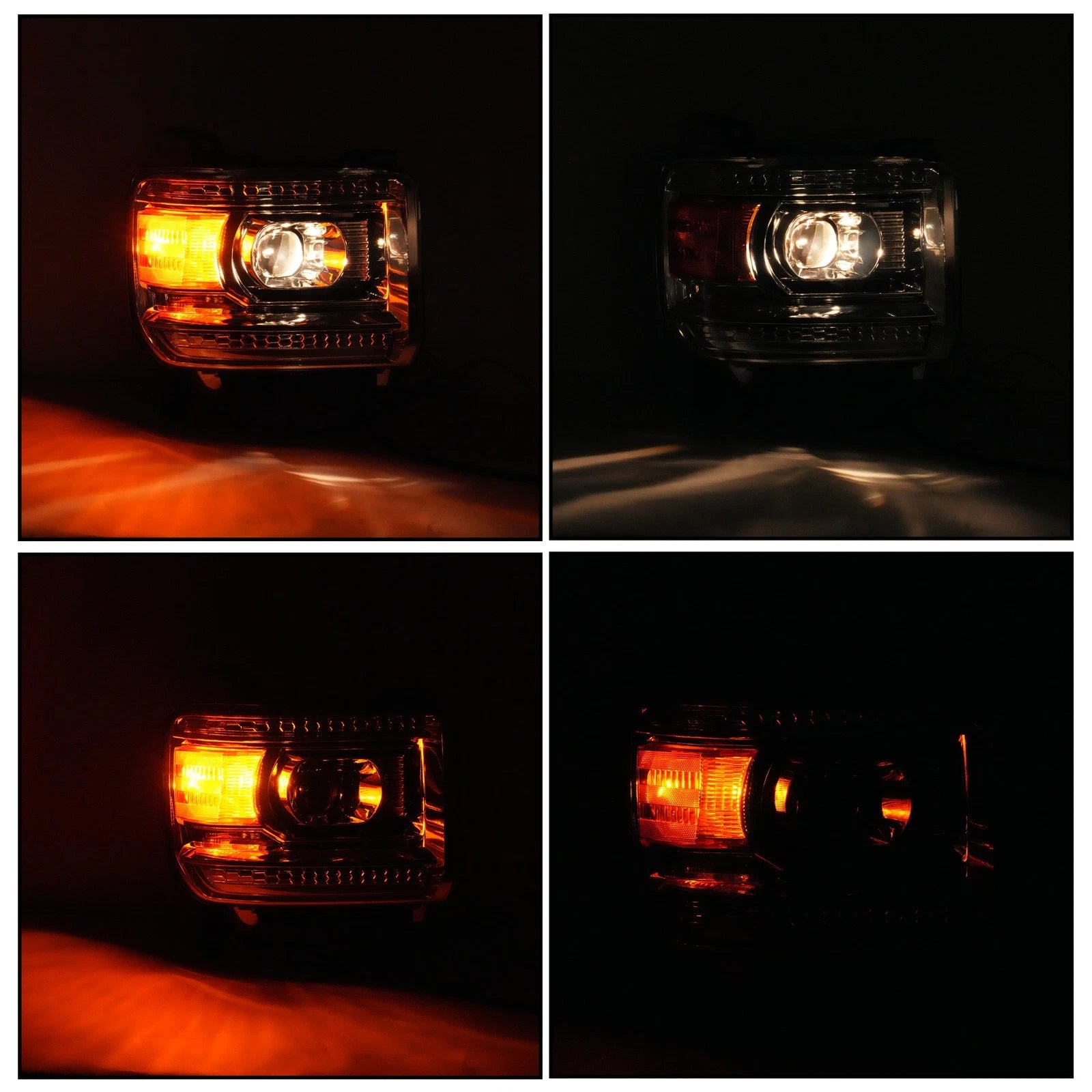 Projector Headlights Pair for GMC Sierra 1500 (2014–2015), 2500/3500HD (2015–2019)