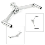Dual Way Gear Shift Lever Footrest Pedal Shifter for Motorcycle - Silver Aluminum