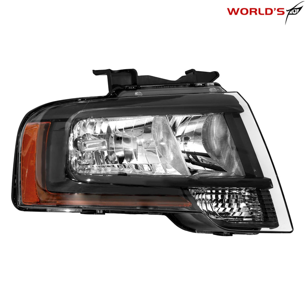 Halogen Headlight for Ford Expedition (2015–2017) Black Right Side