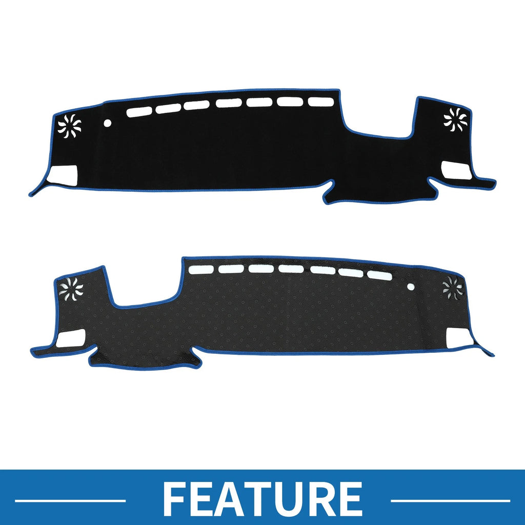 Dashboard Cover Mat for Toyota Highlander (2021–2024) HUD Black Blue