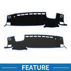 Dashboard Cover Mat for Toyota Highlander (2021–2024) HUD Black Blue