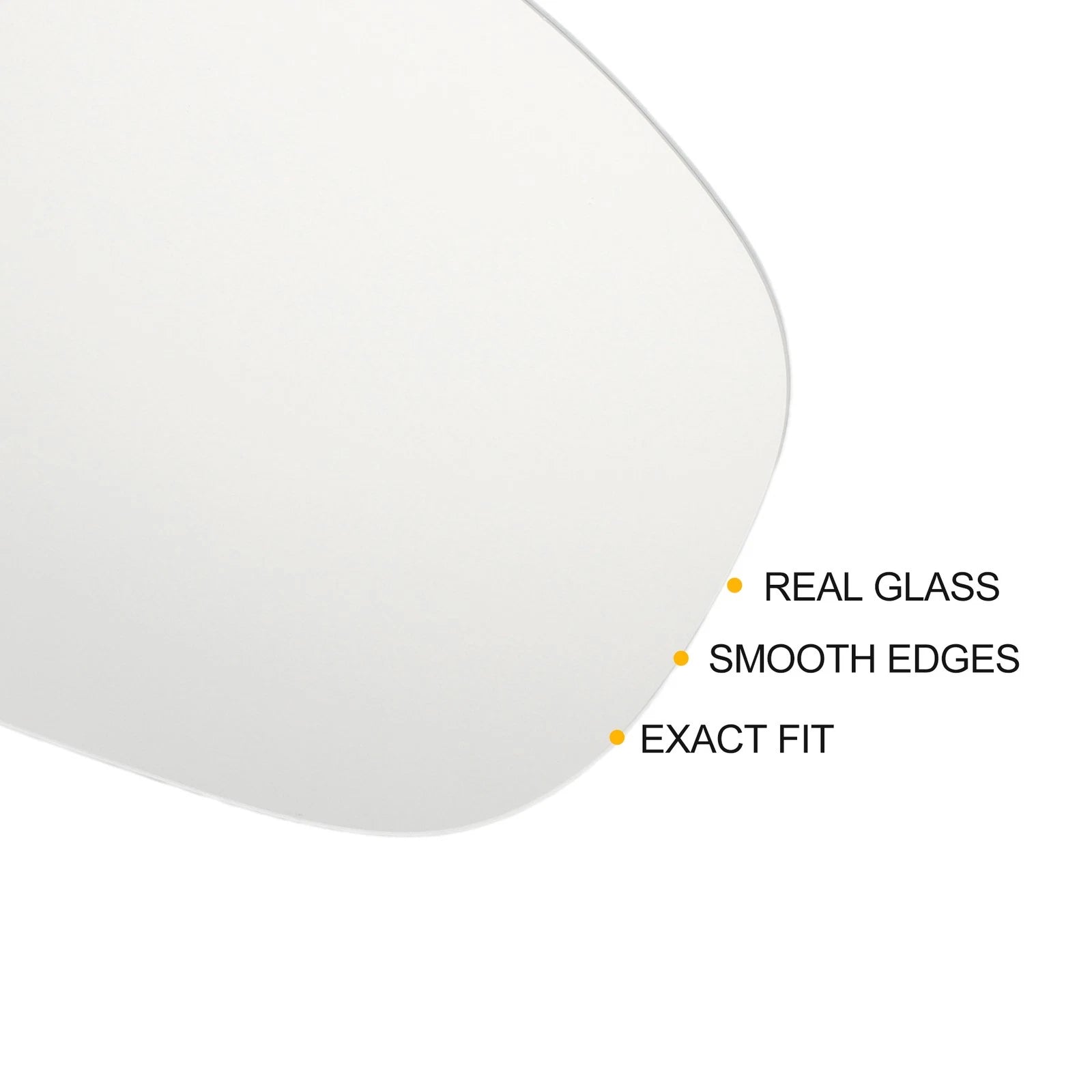 Right Side White Mirror Glass for Hyundai i20 (2014–2020)