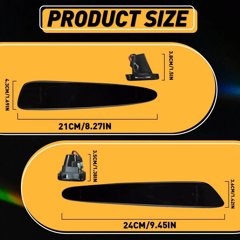 4X LED Side Marker Lights Smoke Lens for Chevy C6 Corvette (2005–2013)