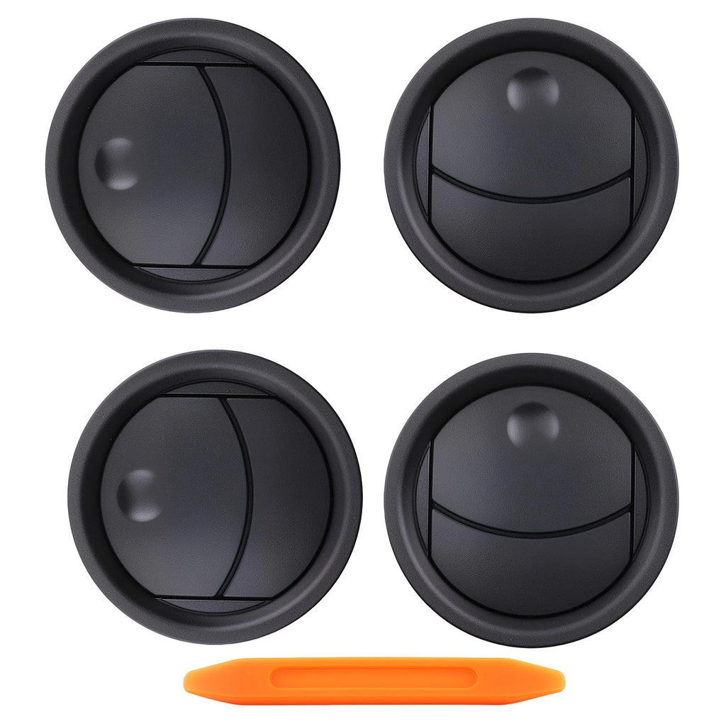 Set of 4 Front Dash AC Heater Air Vents for Ford F-150 (2004–2008) Black
