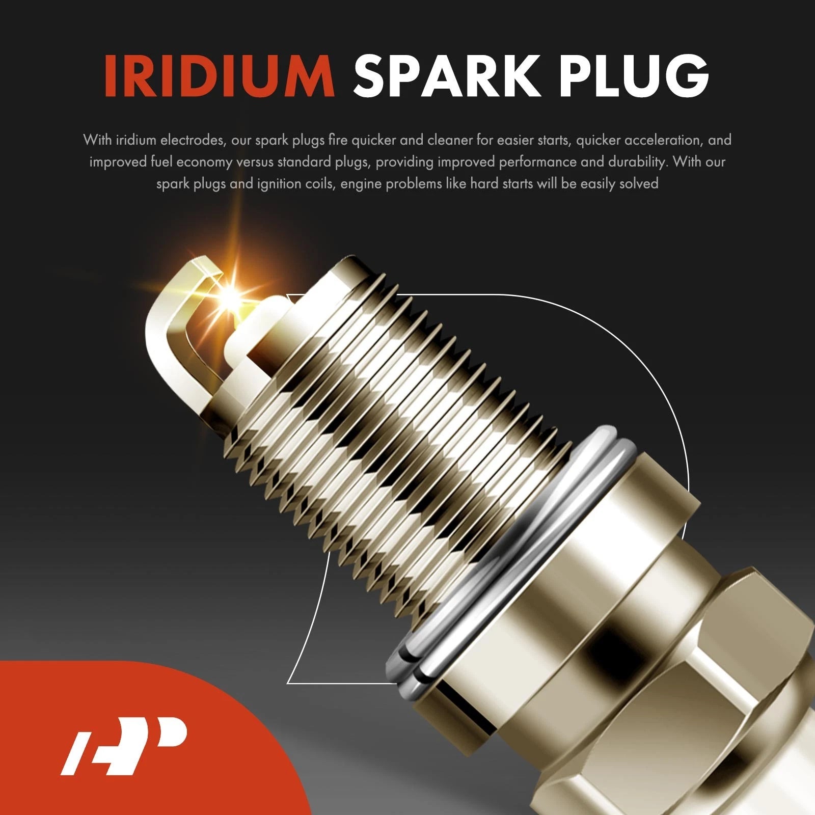 Ignition Coil & 4X Iridium Spark Plugs for Subaru Outback Forester