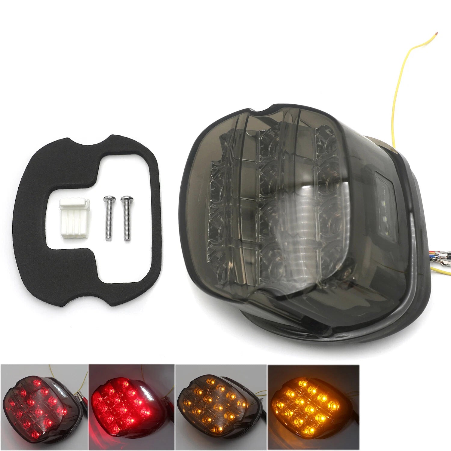 Smoked Layback LED Taillight for Harley Softail Electra Dyna