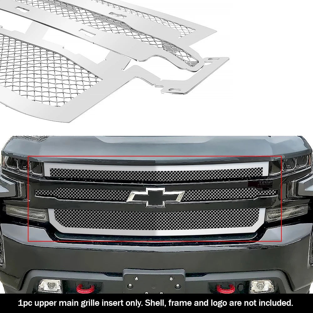 Stainless Chrome Mesh Grille for Chevy Silverado 1500 (2019-2022)