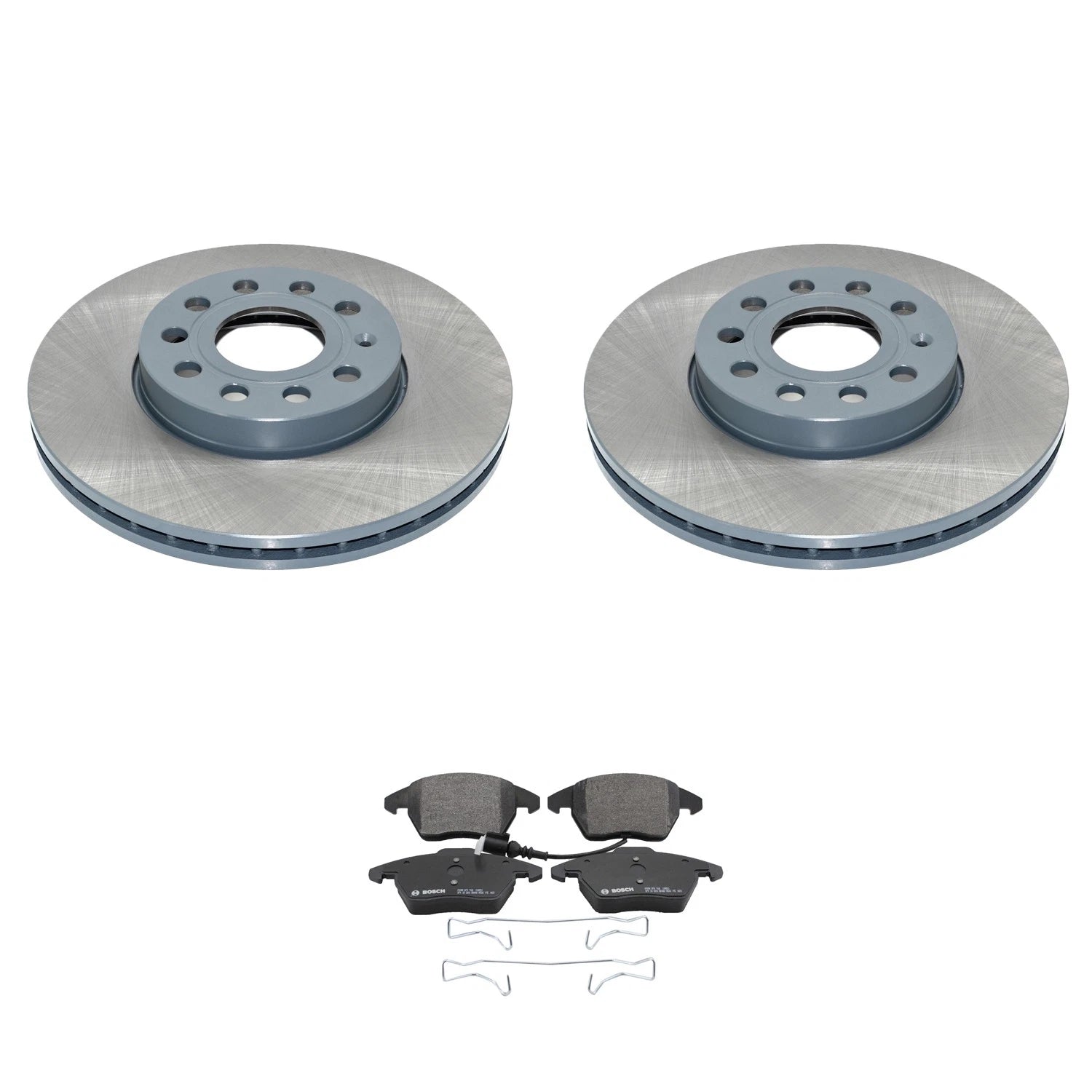 DuraGo Front Rotors & Bosch QuietCast Disc Brake Pad Kit for A3 Jetta (2010–2016)