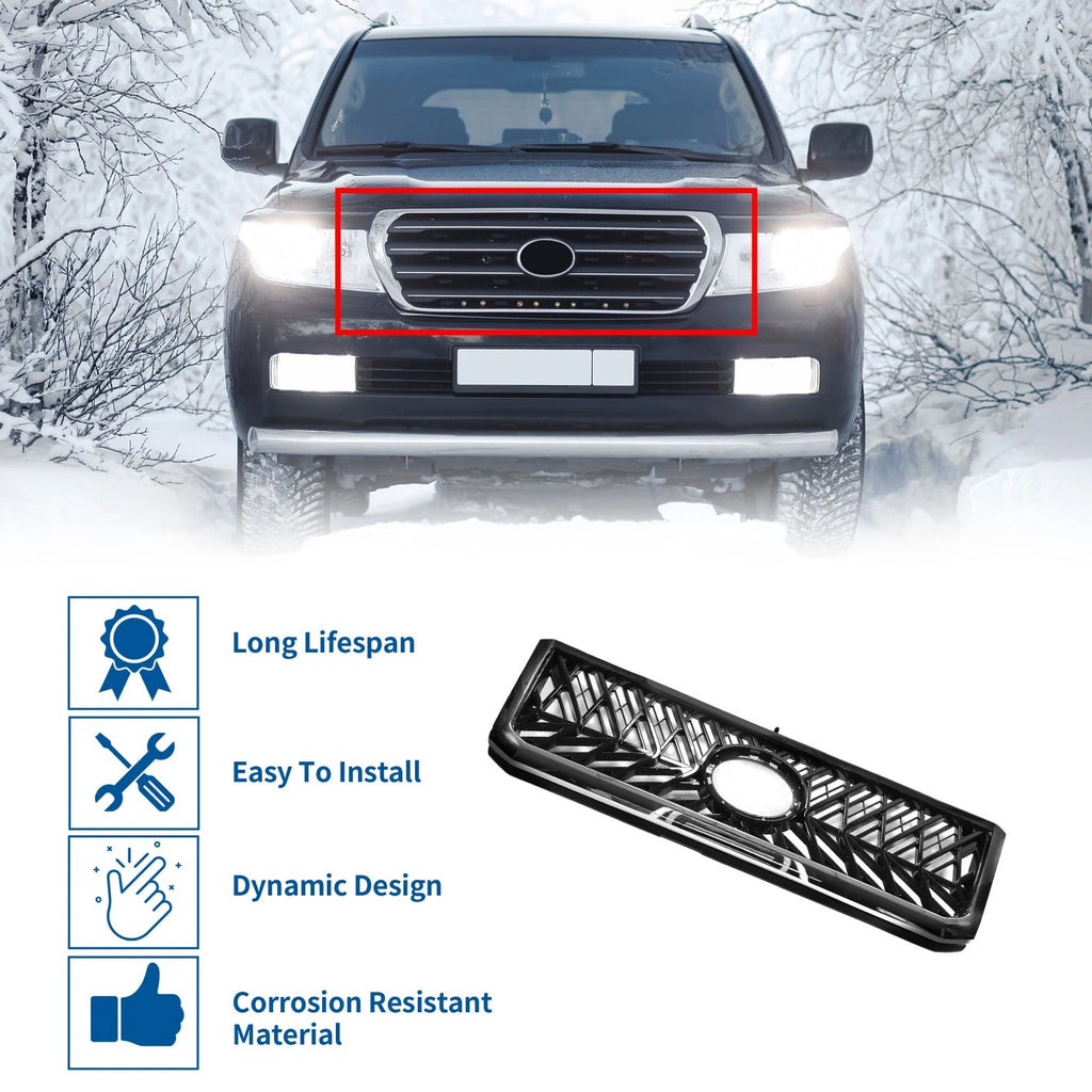 Front Upper Hood Bumper Grille for Toyota Land Cruiser FJ79 (2007–2012)