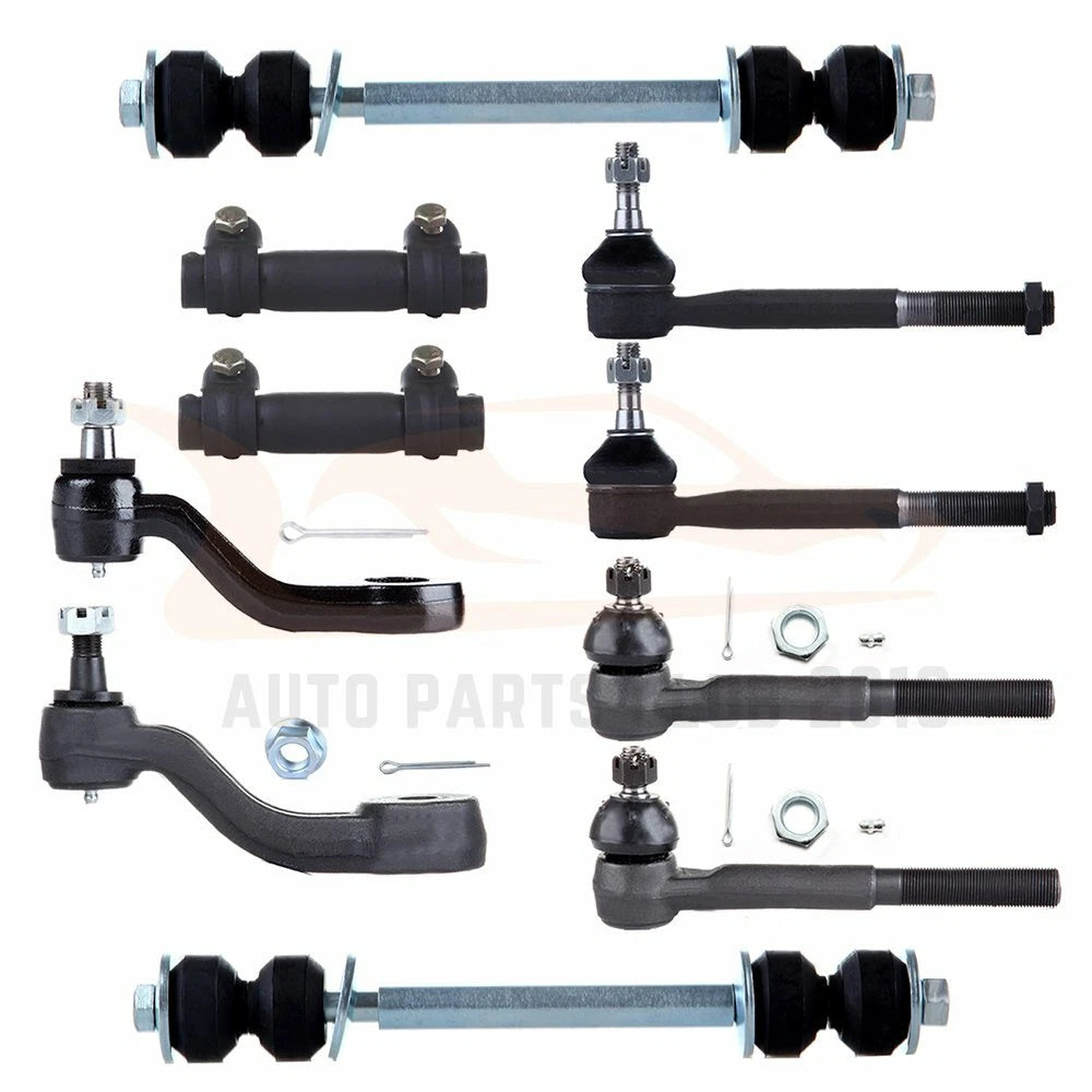 Set of 10 Front Tie Rods Sway Bars Pitman Idler Arm for Yukon K1500 K2500 K3500