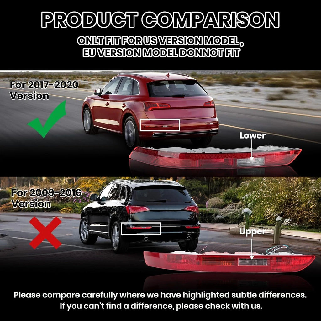 1 Pair Rear Bumper Tail Light Brake Lamps for Audi Q5 (2018–2023) 80A945070A