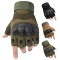 Tactical Gloves for Military Training - Fingerless, Knuckle Protection