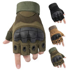 Tactical Gloves for Military Training - Fingerless, Knuckle Protection