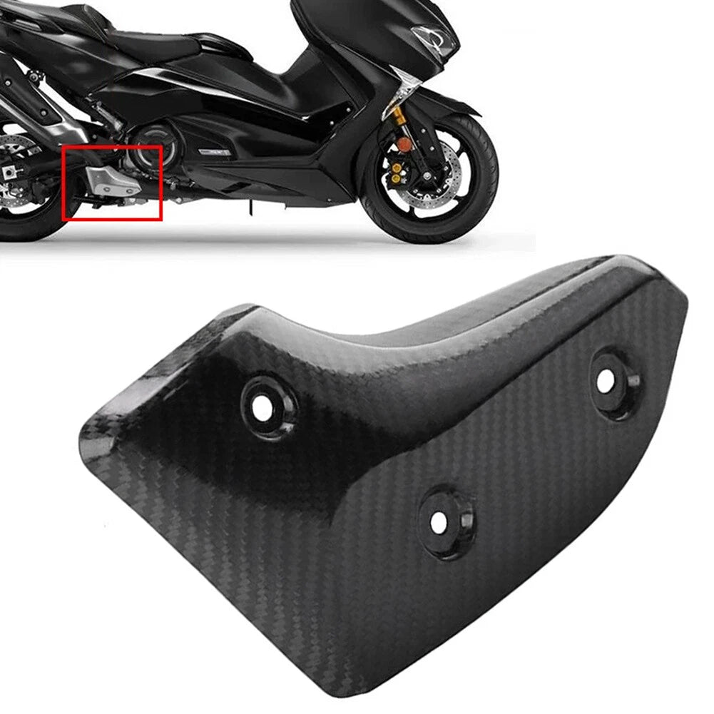 Carbon Fiber Exhaust Link Pipe Heat Shield for Yamaha Tmax 530 560 (2017–2023)