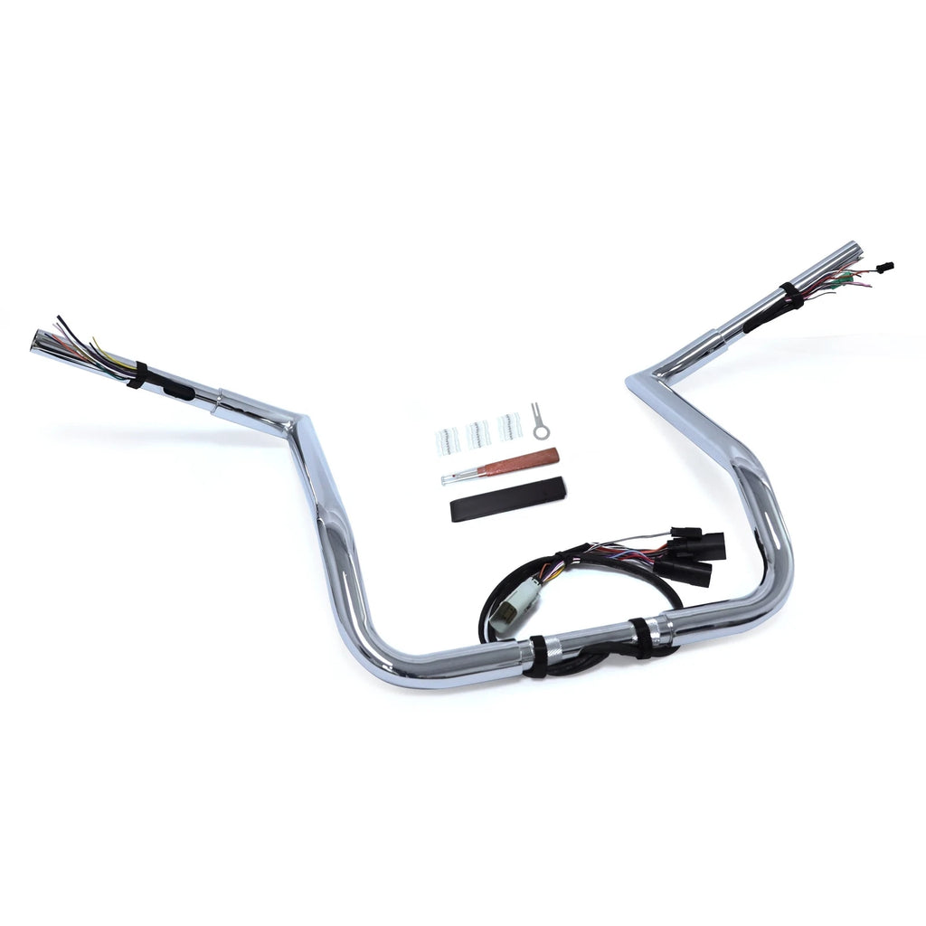 14" Prewired Handlebar for Harley Street Glide/Electra Glide/Ultra (2008–2013) - Chrome
