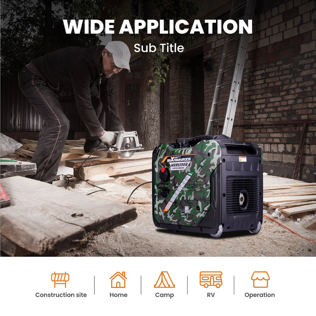 Portable Inverter Generator 5500W for Gas Electric Start (2023)