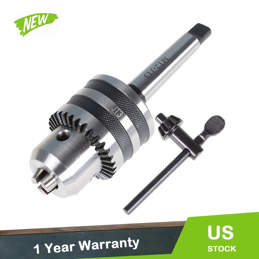 Drill Chuck 1/32" - 5/8" with MT2-JT3 Shank and Key