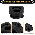 Set of 2 Muffler Exhaust Hangers for Volkswagen Sagitar (2012–2014) 1404920144 Rubber Black