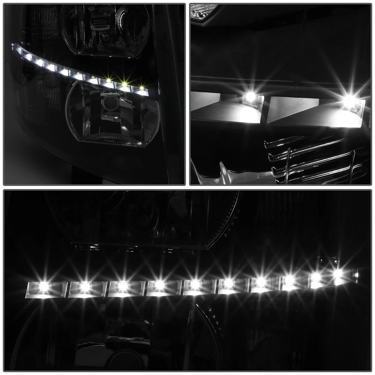 LED DRL Bar Side Headlights for Chevy Silverado (2007–2014)