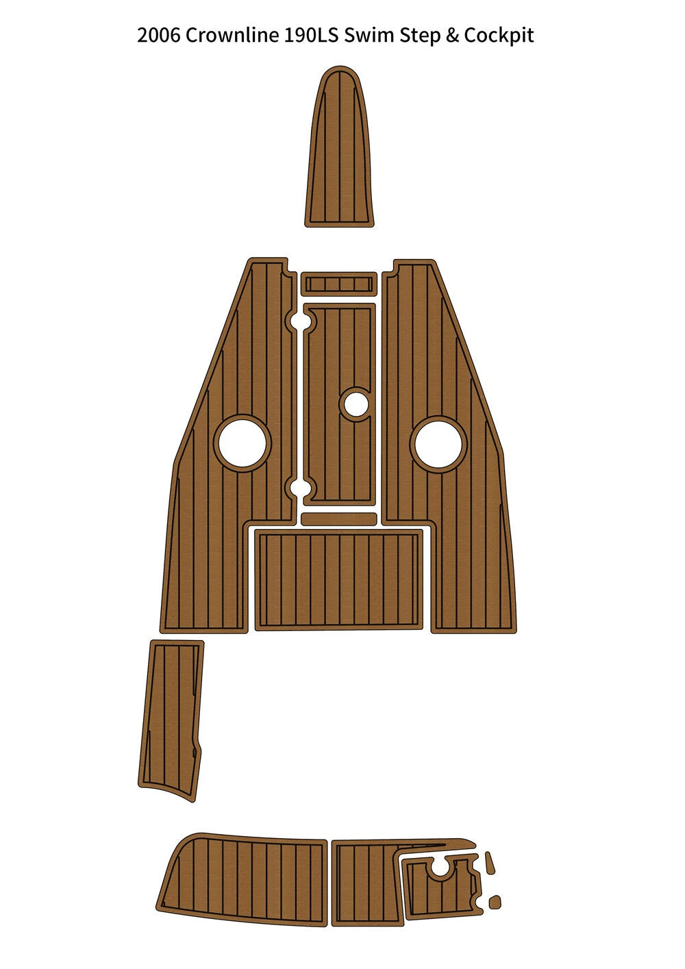 EVA Foam Teak Deck Flooring Mat for Crownline 190LS (2006)