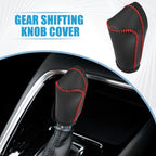 Gear Shift Lever Cover for Honda CR-V (2008–2014) Black Red Stitches
