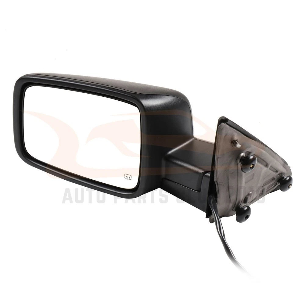 Set of 2 Power Heated Signal Black Exterior Mirrors for Dodge Ram (2009–2015)