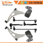 Set of 6 Front Lower Control Arms with Ball Joints for Honda Pilot (2016–2021)